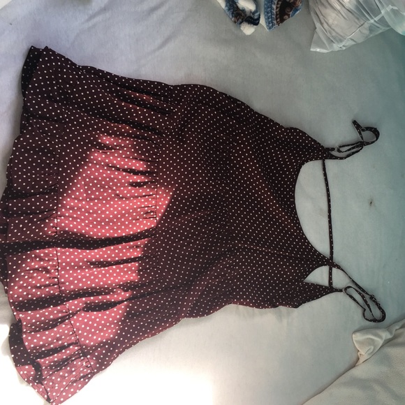 Maroon polka for jada dress