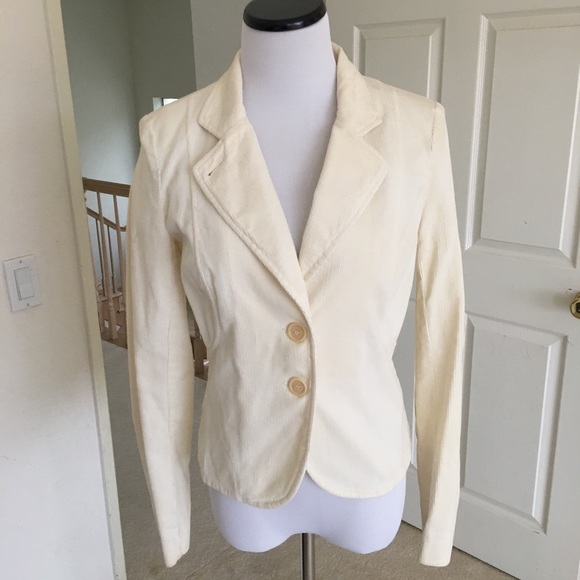 BCBG maxazria corduroy cream jacket