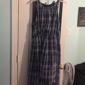 Short front and long back flow dress