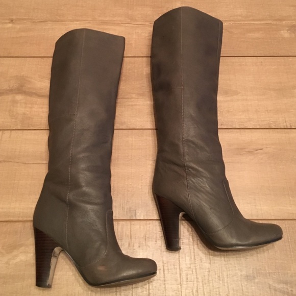 DV Dolce Vita Tall Grey Leather Boots