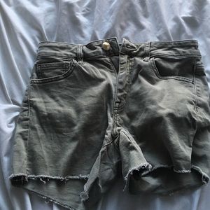 Army green shorts