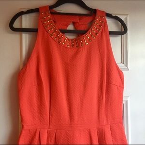 Coral NY&C cutout dress