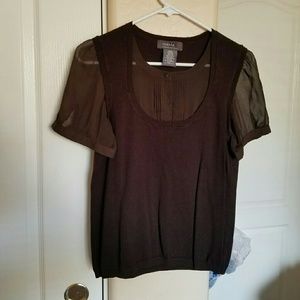 brown blouse