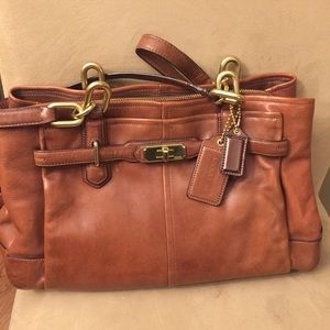 Coach walnut Chelsea leather Jayden satchel 17811