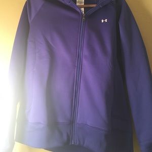 Navy blue under armor zip up hoodie