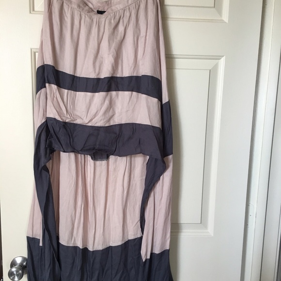 Grey and pink high low skirt (with zipper) - Picture 1 of 2