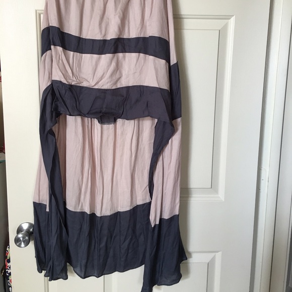 Grey and pink high low skirt (with zipper) - Picture 2 of 2