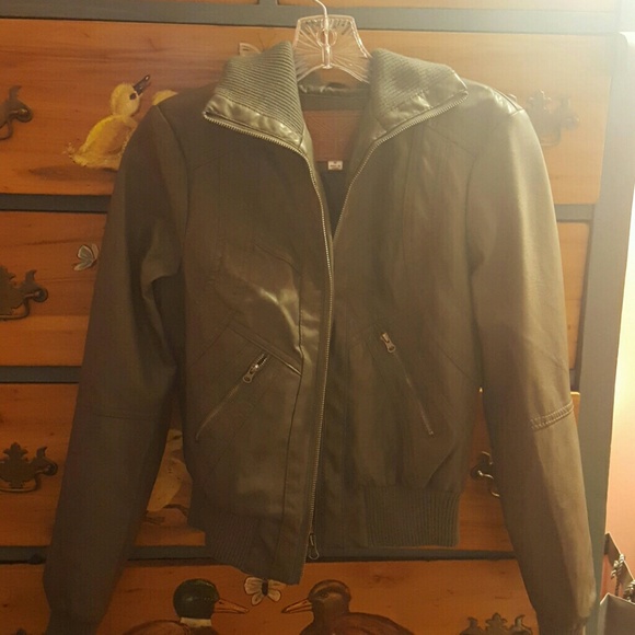 Grey Leather Jacket