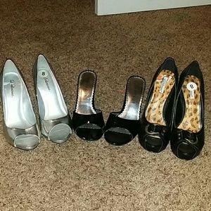 Three pairs Heels/ pumps