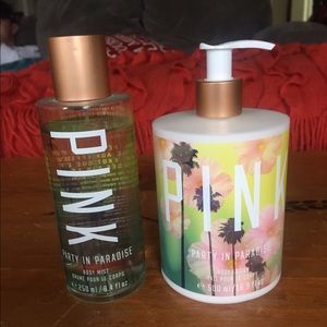 Victoria secrets PINK body lotion and body spray