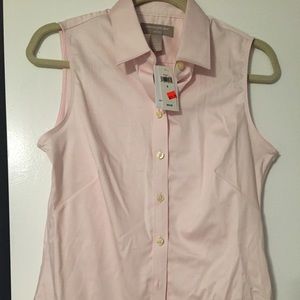 Banana Republic light pink button down tank top