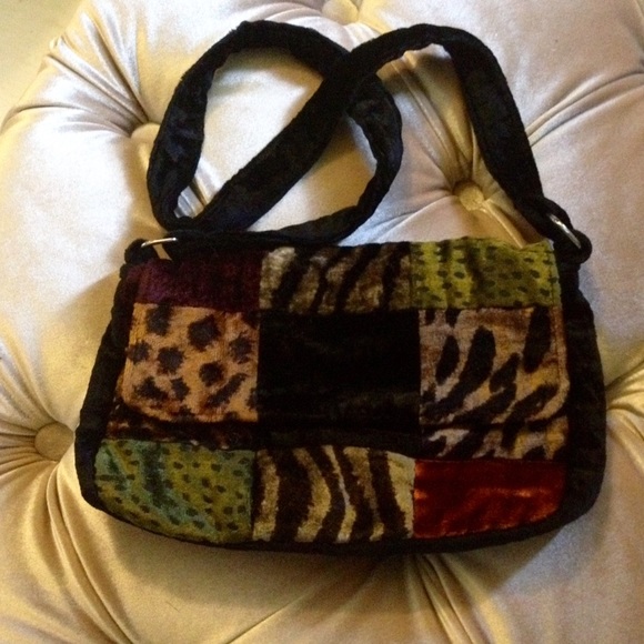Velvet Patchwork Bag