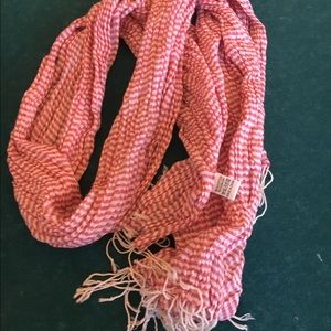 Red and white striped scarf