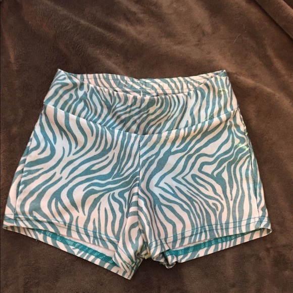 Blue zebra print athletic shorts Varsity brand