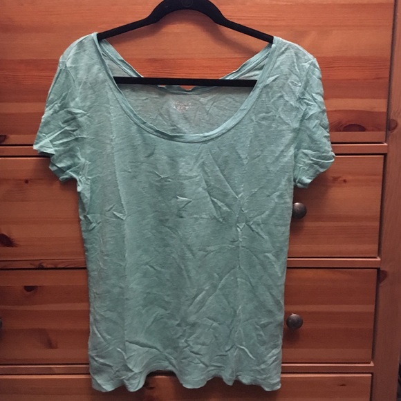 Loft Turquoise linen tee