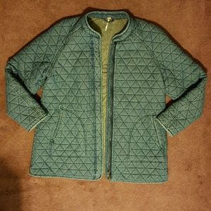 Free People Chambray Quilted Jacket
