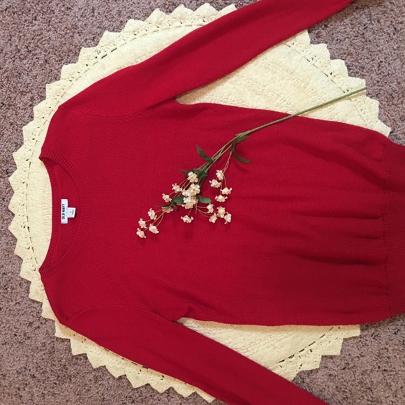 Red knit sweater