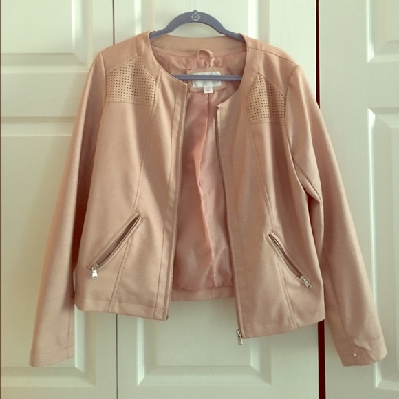 Blush Pink Pleather Jacket
