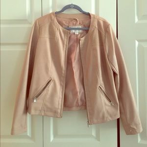 Blush Pink Pleather Jacket