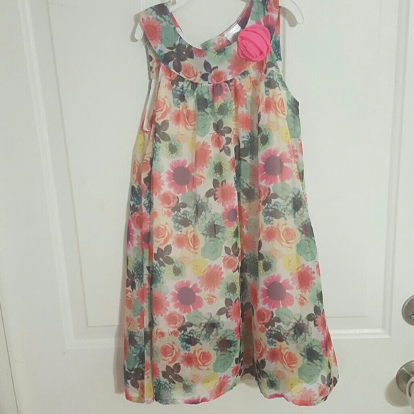 Floral print girls dress