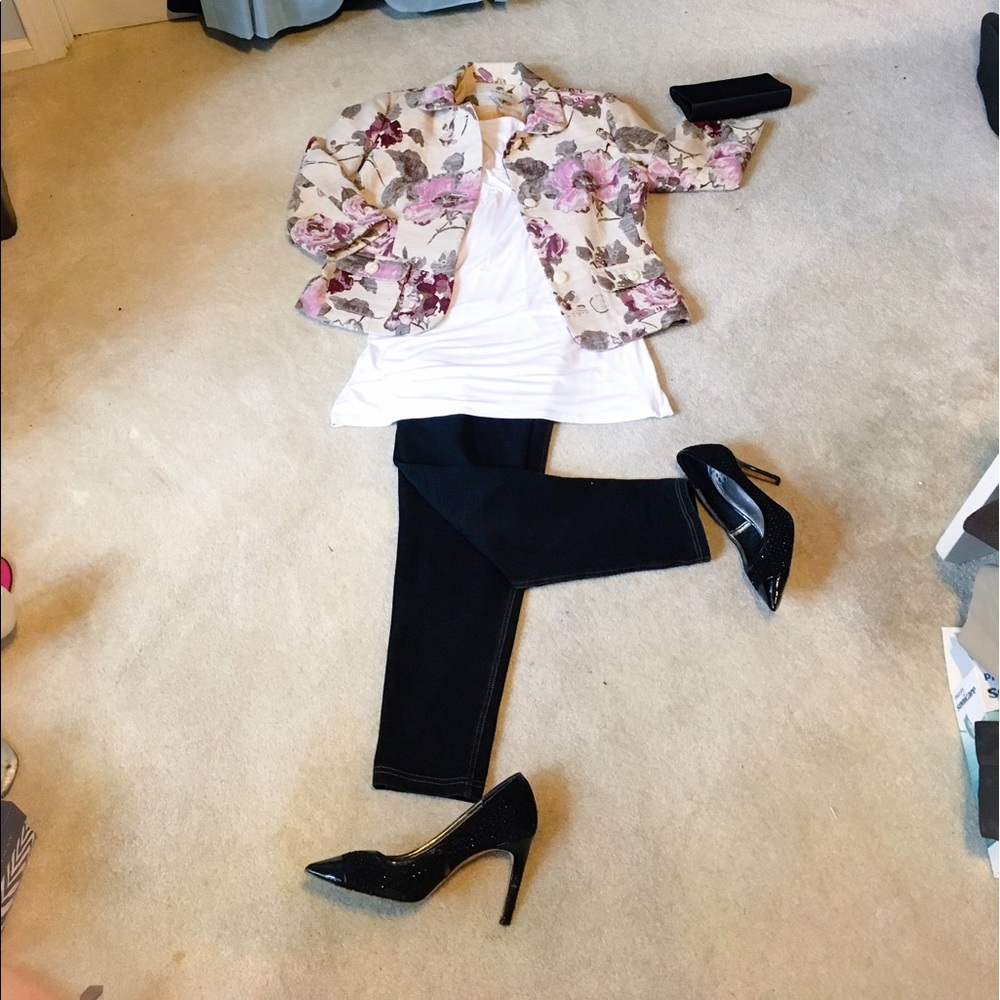 Sag Harbor petite floral blazer - size 10P