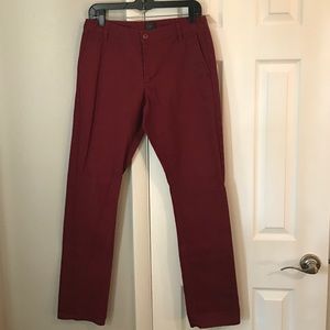 OBEY dark red slim fit chinos 30X32