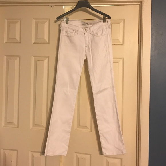 Winter white jeans by 7 for all mankind