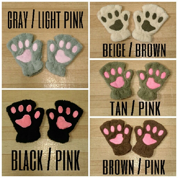 Paw Gloves (Bear/Cat Paws) - Picture 2 of 2