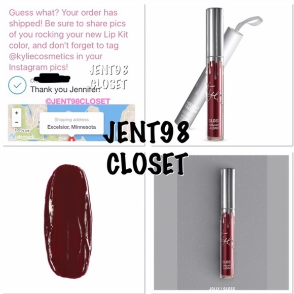 🎄💋KYLIE COSMETICS HOLIDAY GLOSS IN JOLLY NEW - Picture 6 of 7