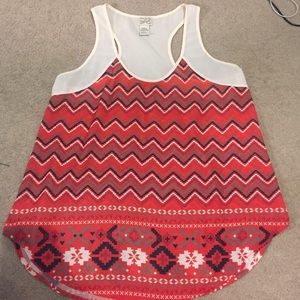 Silk cream short sleeve tank