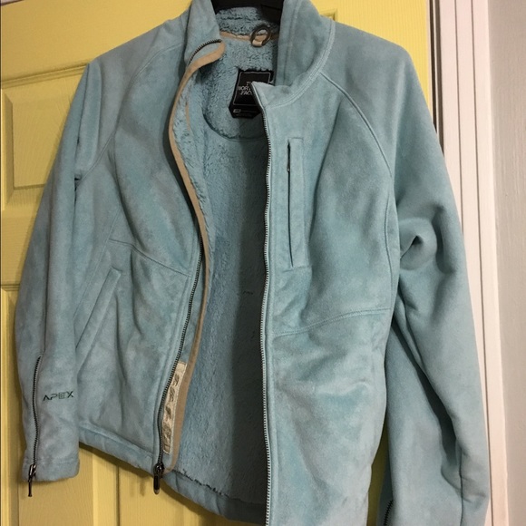 Small light blue north face