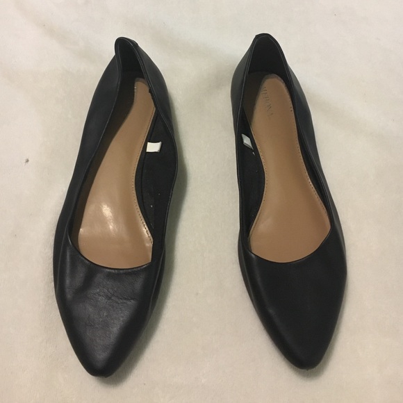 Black Faux Leather Merona Flats
