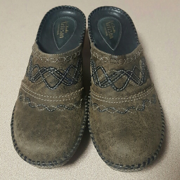 Leather Clarks Clogs