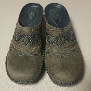 Leather Clarks Clogs