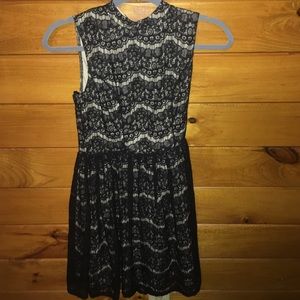 Black and Tan lace dress