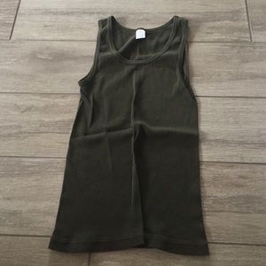Dark green tank