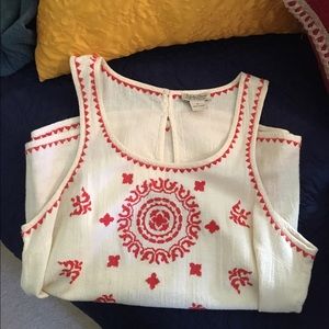 Lucky brand embroidered tank