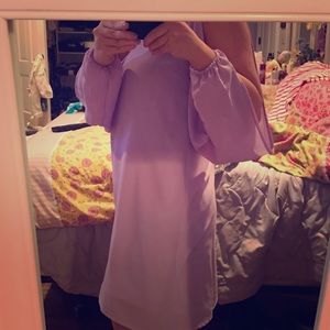Purple split sleeve dress