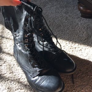 Used Black Combat Boots