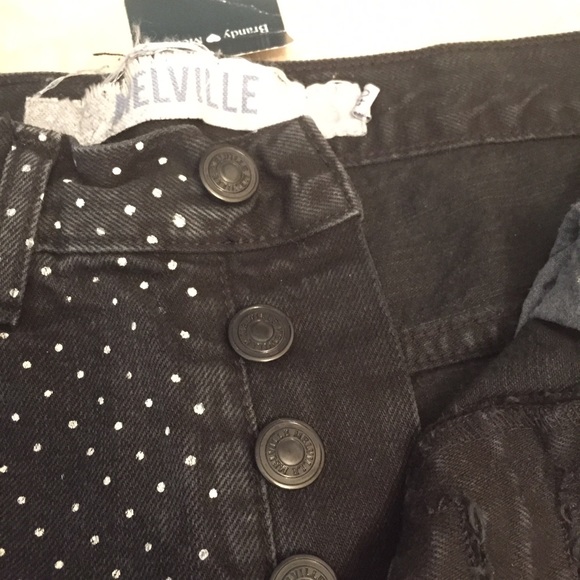 NEW Brandy Melville Denim Polka Dot Shorts - Picture 2 of 4