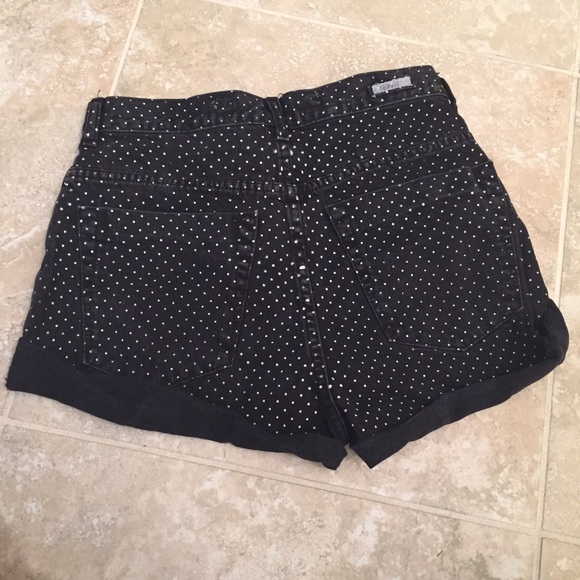 NEW Brandy Melville Denim Polka Dot Shorts - Picture 3 of 4