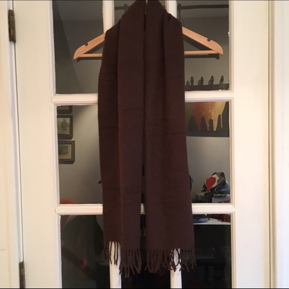 Men's dark brown 100% cashmere scarf