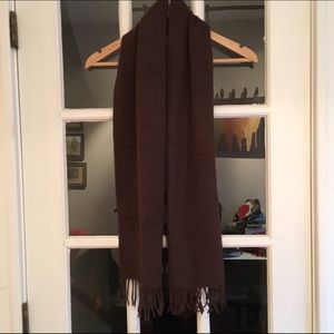 Men's dark brown 100% cashmere scarf