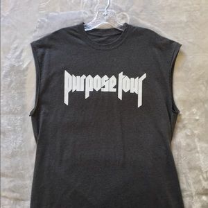 PURPOSE tour Space grey muscle tee.