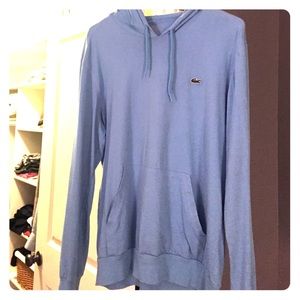 Baby Blue Thin Lacoste Pull Over Hoodie