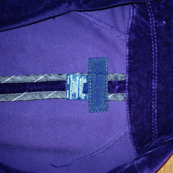 Fcuk Jeans Purple Velvet Blazer. Three pockets S - Picture 3 of 5