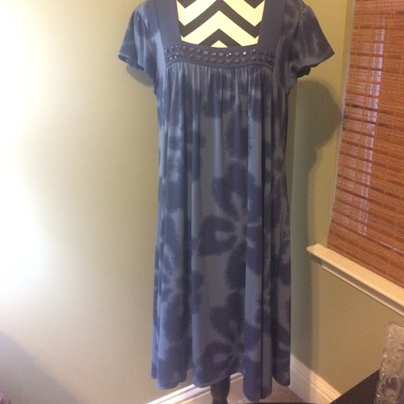Navy Dress with beading