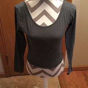 Gray crop top