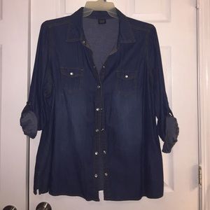 Denim button up