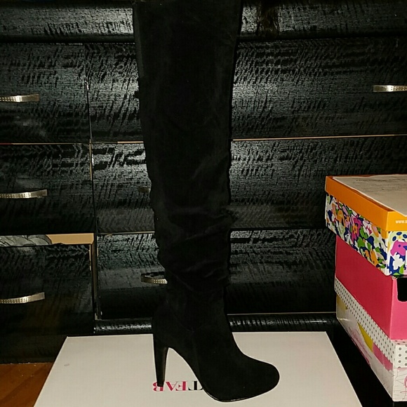 Sexy Suede Over-The-Knee Heeled Boots